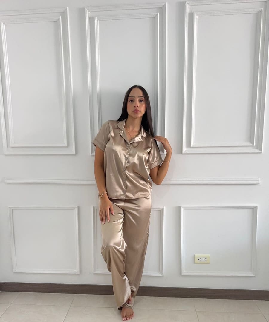 Pijama Satín SATIN-068 — Sueños de Luna