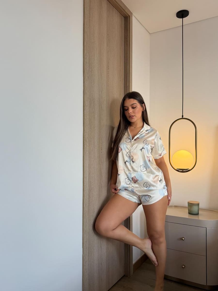 Pijama Satín SATIN-019 — Sueños de Luna