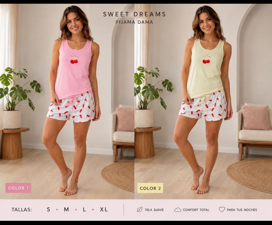 Pijama Short SHORT-031 — Sueños de Luna