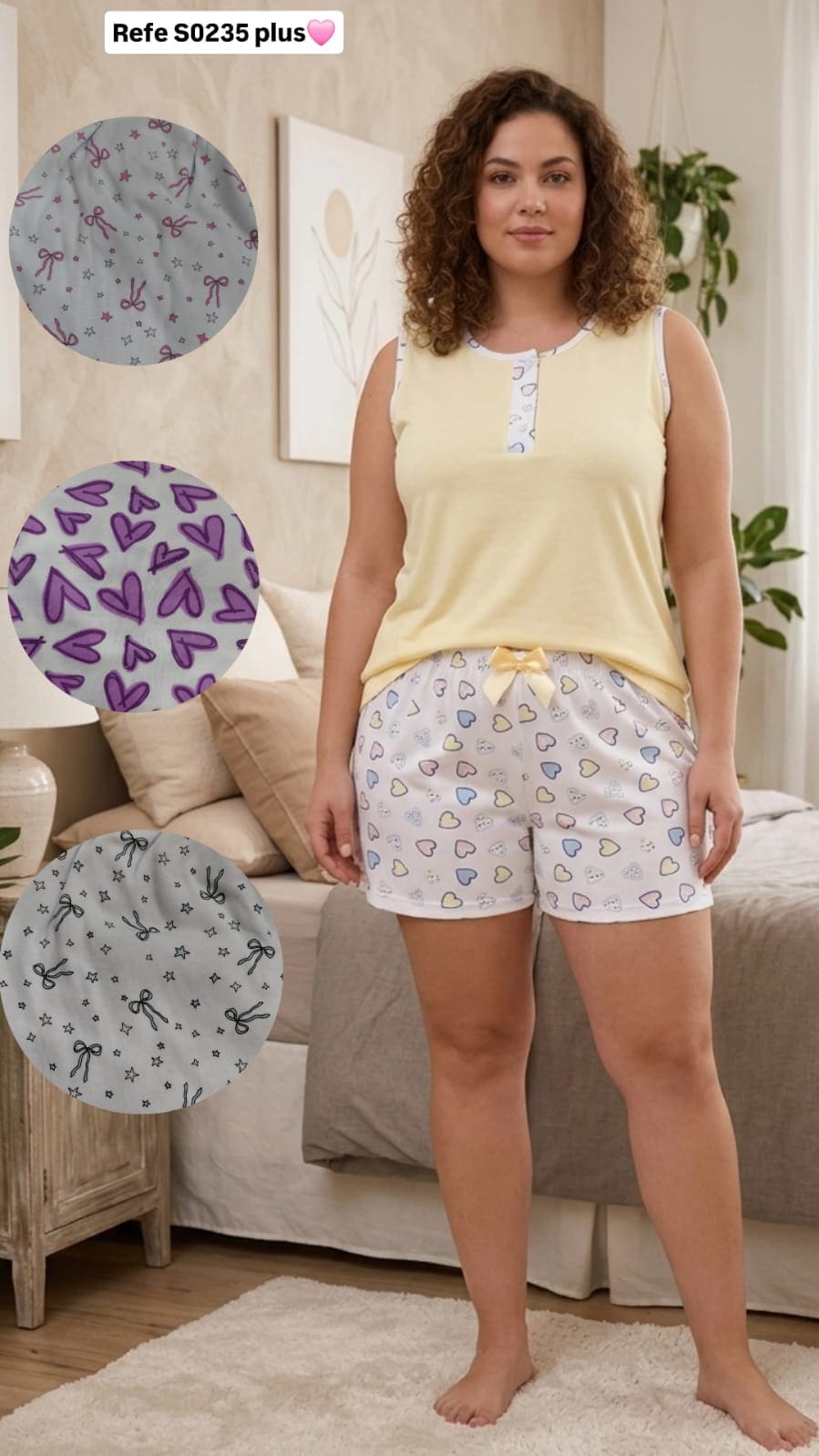 Pijama Short SHORT-035 — Sueños de Luna