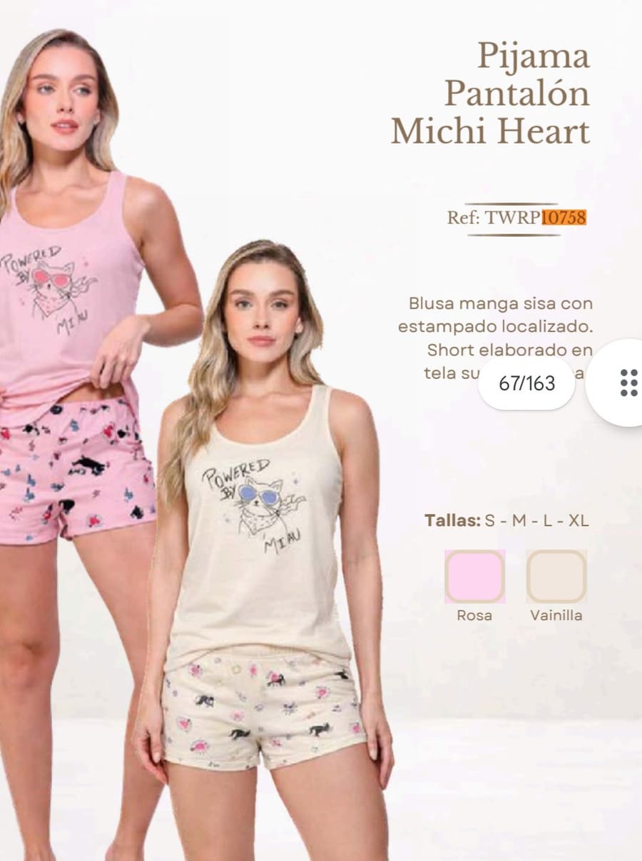 Pijama Short SHORT-119 — Sueños de Luna