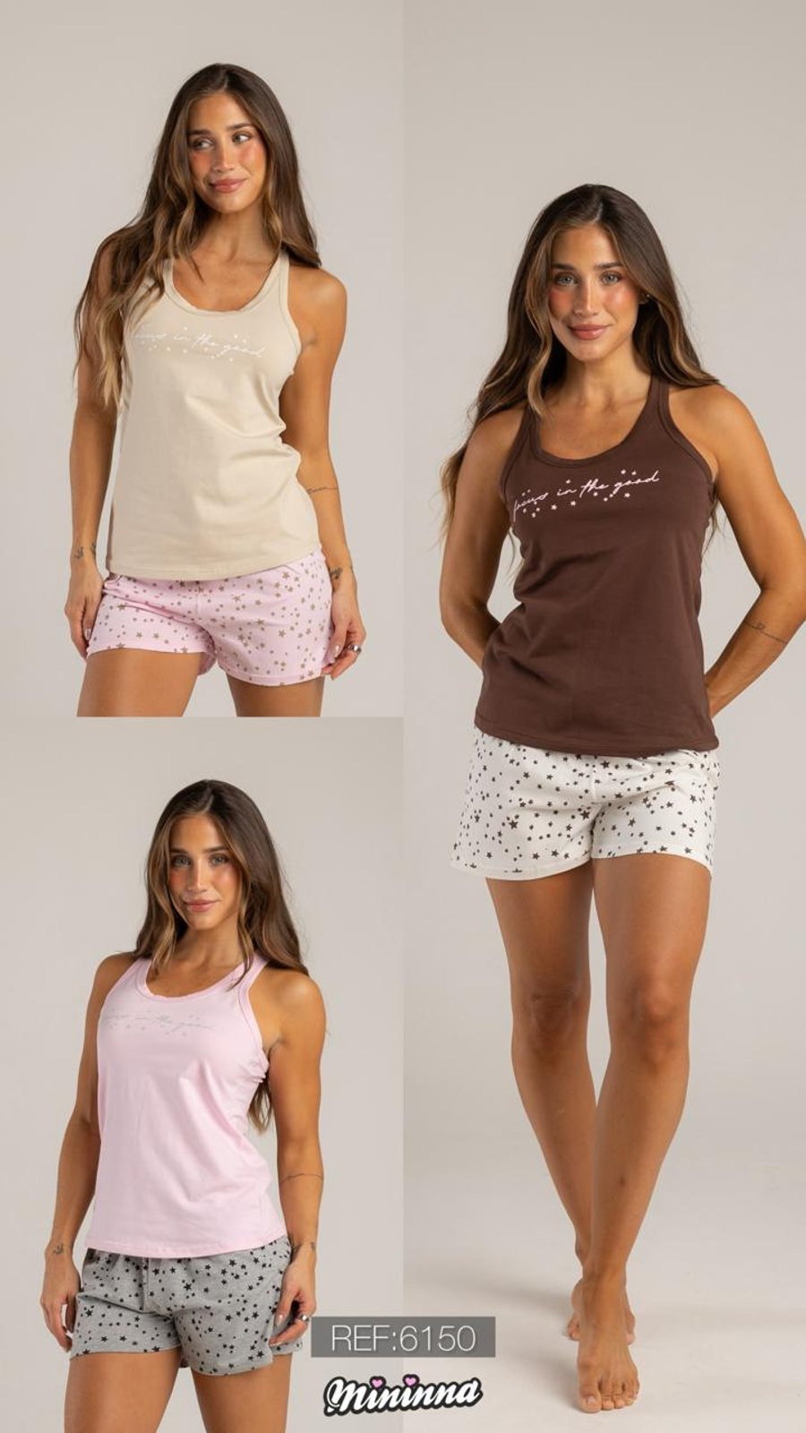 Pijama Short M6150 referencia M6150 — Sueños de Luna