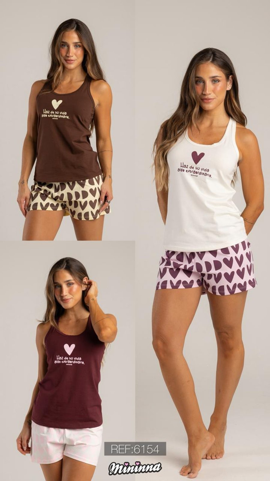 Pijama Short M6154 referencia M6154 — Sueños de Luna