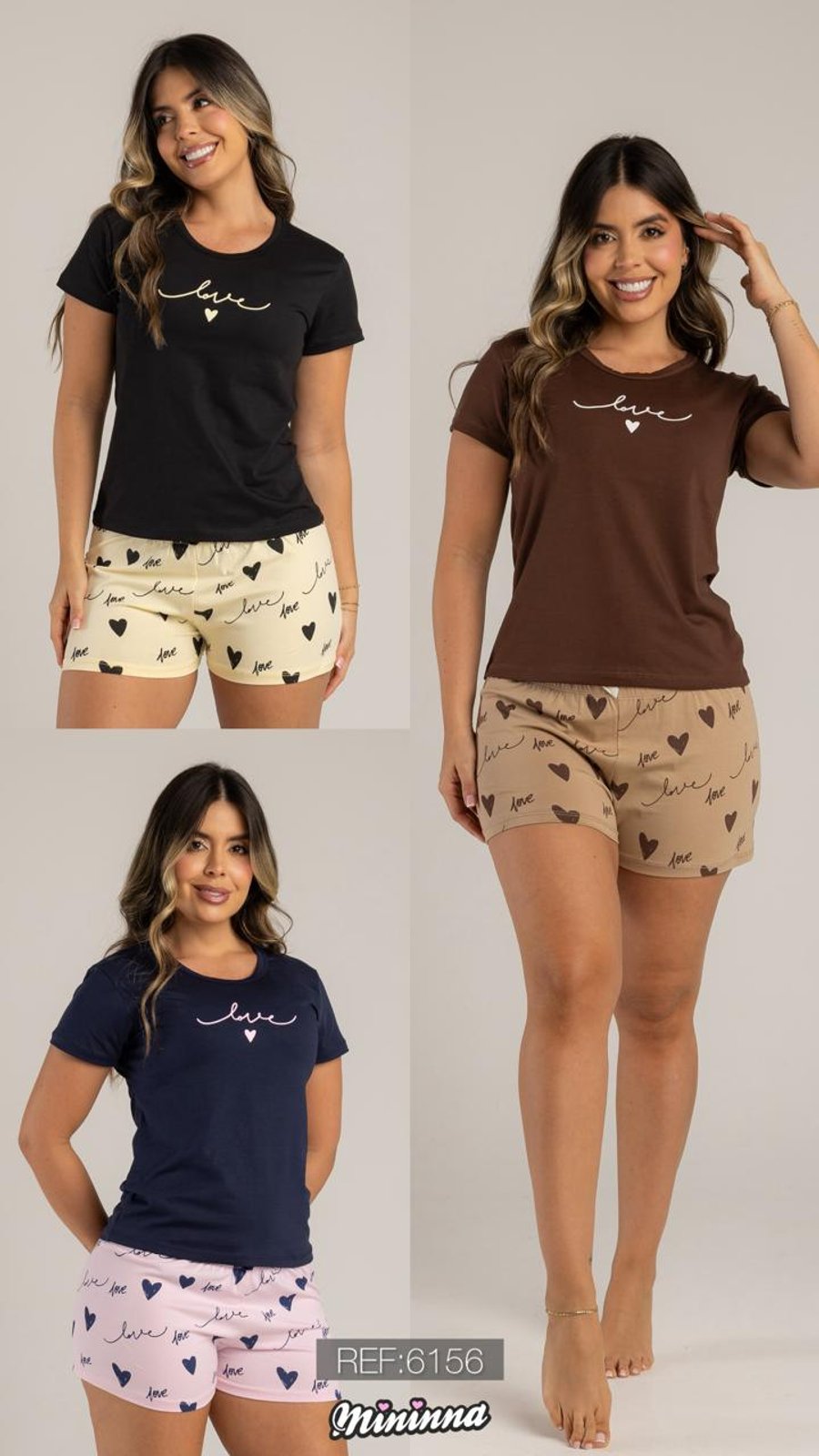 Pijama Short M6156 referencia M6156 — Sueños de Luna